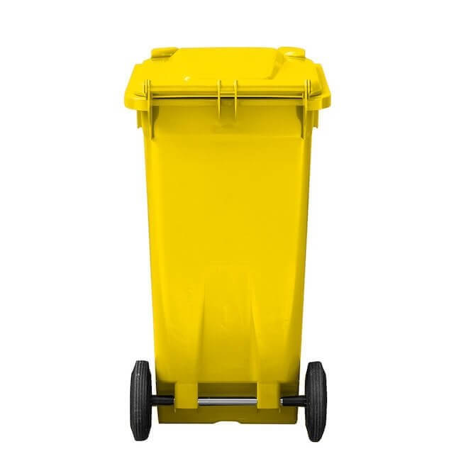 120 Litre Wheelie Bin | Yellow