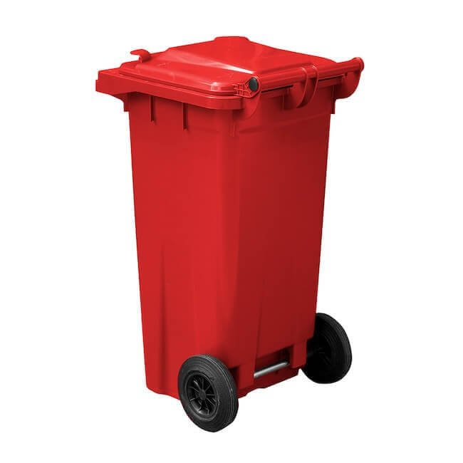 120 Litre Wheelie Bin | Red