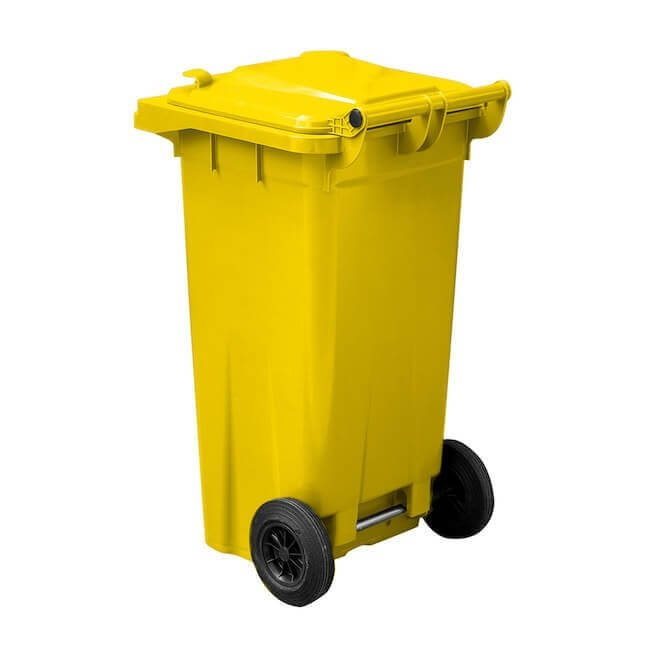 120 Litre Wheelie Bin | Yellow