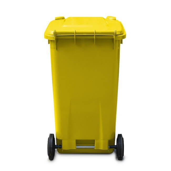 240 Litre Wheelie Bin | Yellow