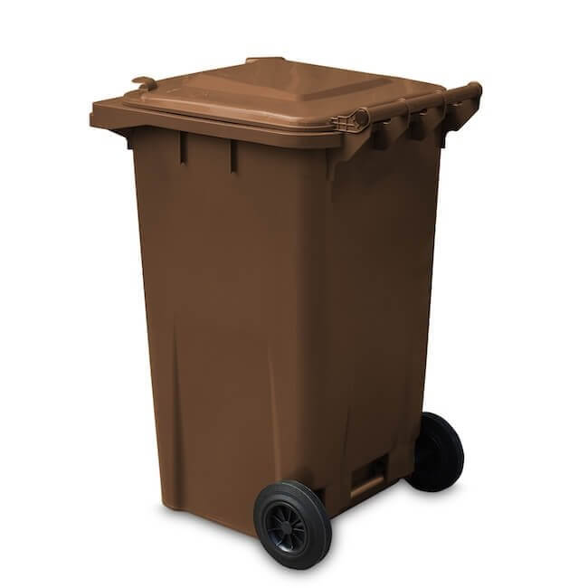 240 Litre Wheelie Bin | Brown