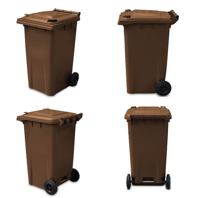 240 Litre Wheelie Bin | Brown