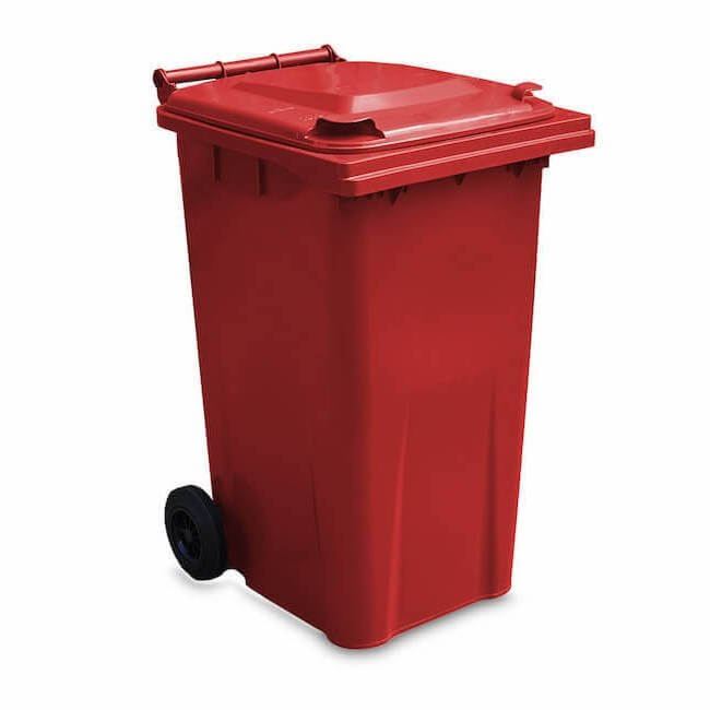 240 Litre Wheelie Bin | Red