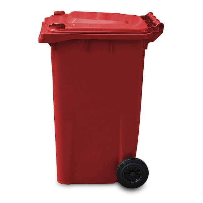 240 Litre Wheelie Bin | Red