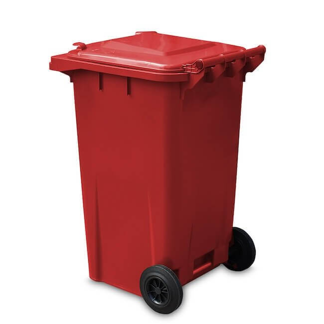 240 Litre Wheelie Bin | Red