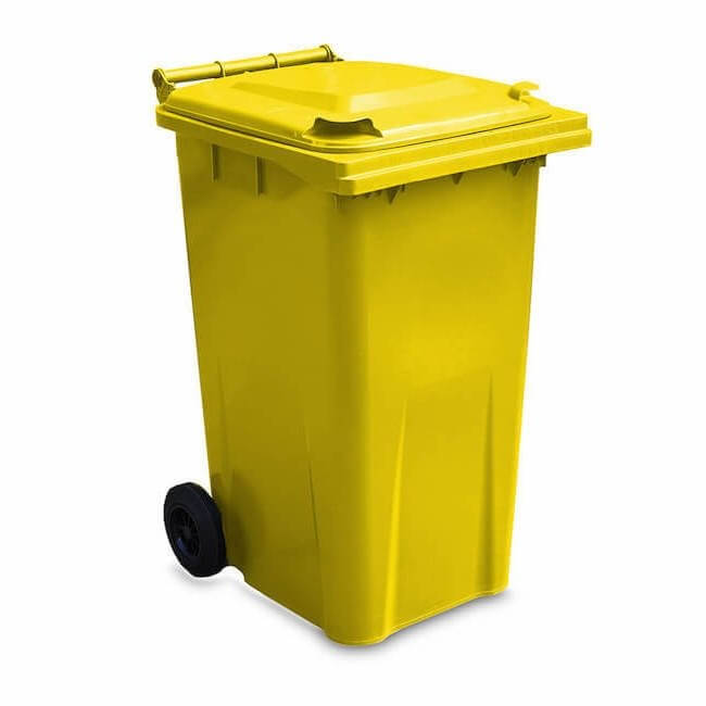 240 Litre Wheelie Bin | Yellow