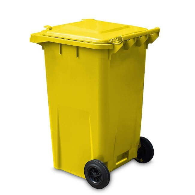 240 Litre Wheelie Bin | Yellow