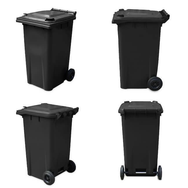 240 Litre Wheelie Bin | Dark Grey