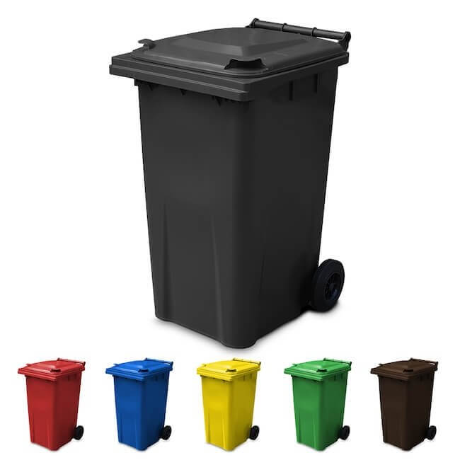 240 Litre Wheelie Bin | Dark Grey
