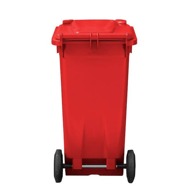 120 Litre Wheelie Bin | Red