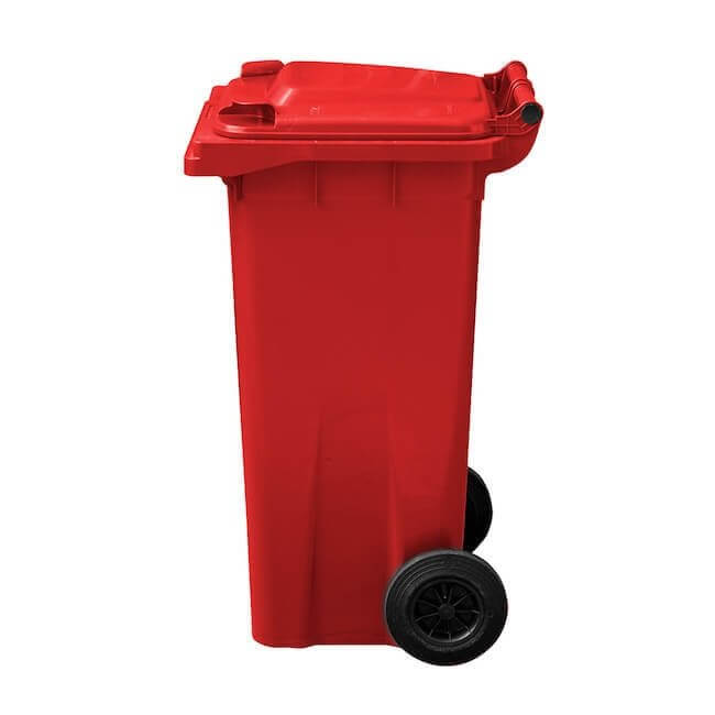 120 Litre Wheelie Bin | Red