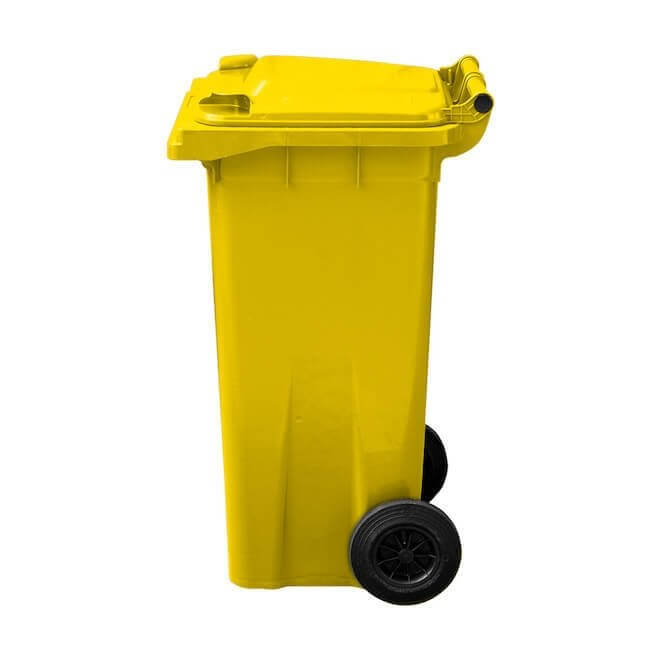 120 Litre Wheelie Bin | Yellow