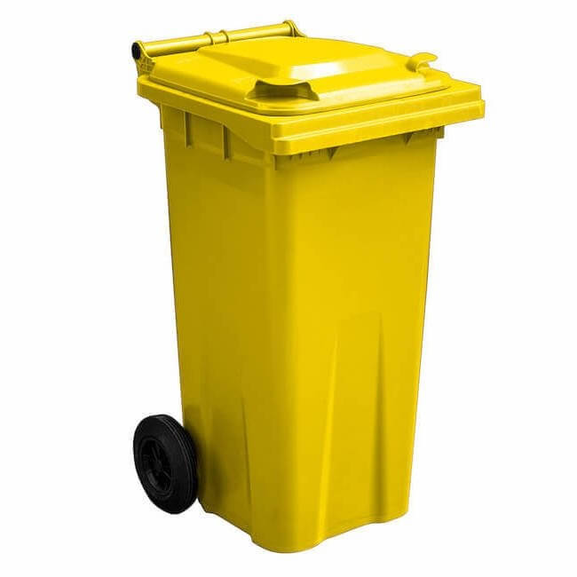 120 Litre Wheelie Bin | Yellow